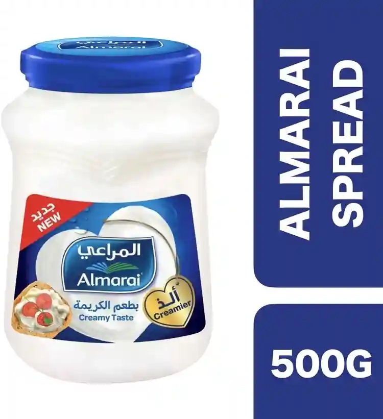 Almarai Creamy Taste Spreadable Cheese – Smooth & Rich Creamy Flavor Jar 500g